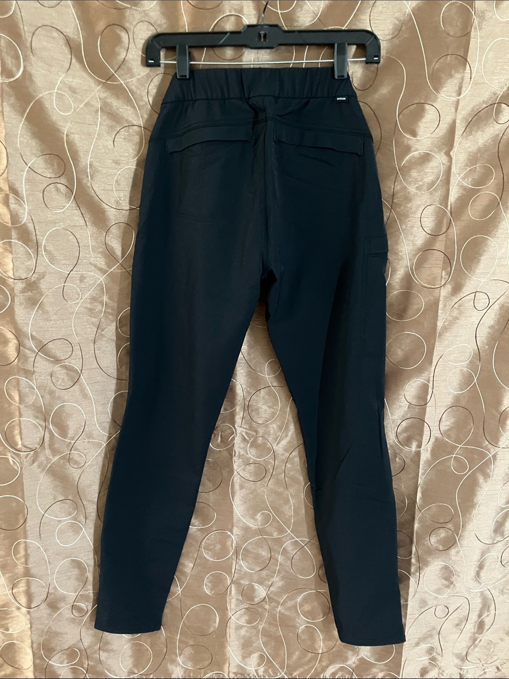 prAna Halle AT Skinny Pants Black Stretch Athletic Travel Women Sz 4 Regular - Picture 6 of 14